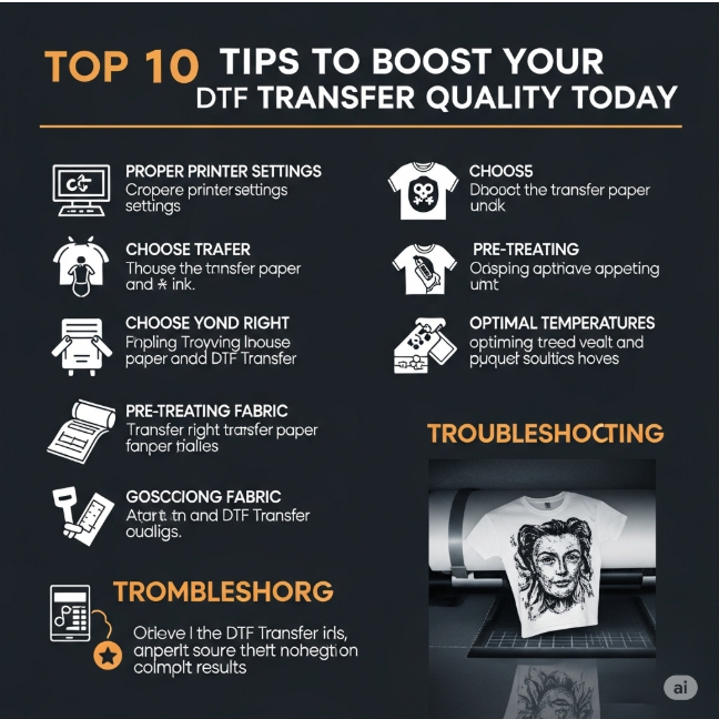 Top 10 Tips to Boost Your DTF Transfer Quality Today