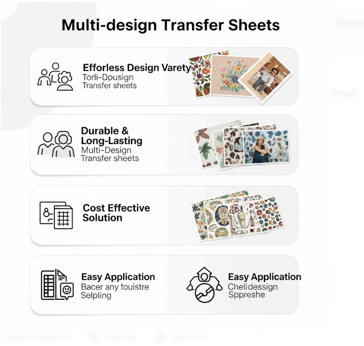 Top Benefits of Using Multi-Design Transfer Sheets