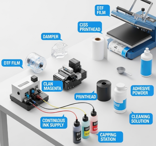 Top 10 Must-Have DTF Printer Parts for a Smooth Workflow