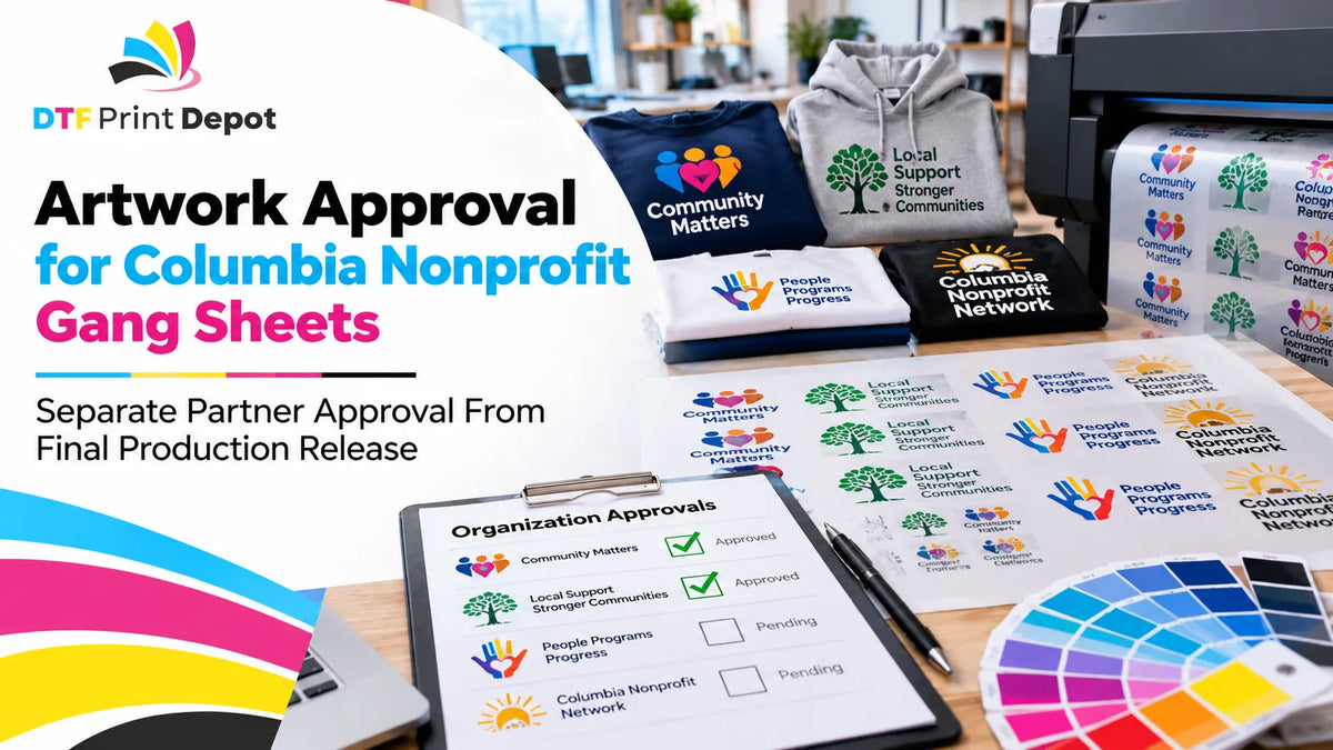 Artwork Approval for Columbia Nonprofit Gang Sheets: Separate Partner Approval From Final Production Release