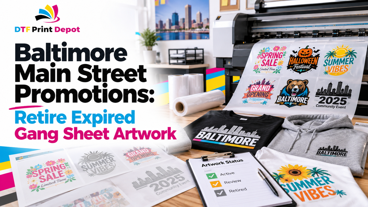 Baltimore Main Street Promotions: Retire Expired Gang Sheet Artwork