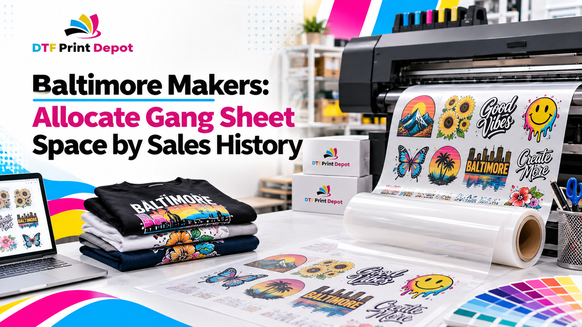 Baltimore Makers: Allocate Gang Sheet Space by Sales History
