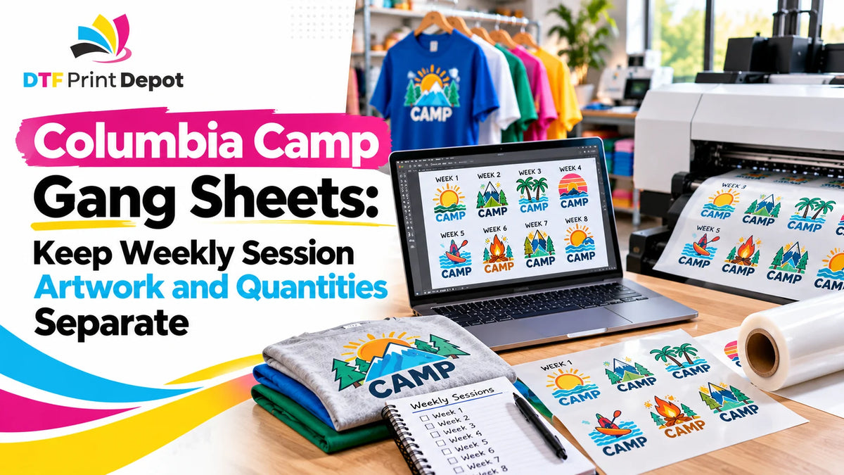 Columbia Camp Gang Sheets: Keep Weekly Session Artwork and Quantities Separate