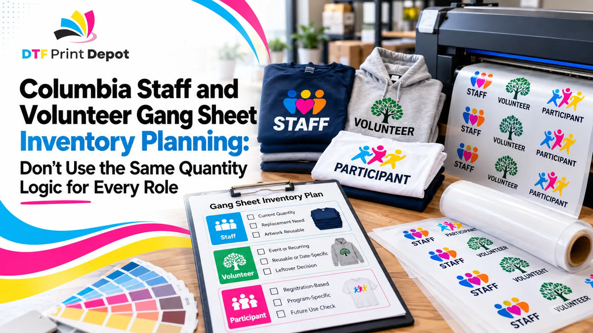 Columbia Staff and Volunteer Gang Sheet Inventory Planning: Don’t Use the Same Quantity Logic for Every Role
