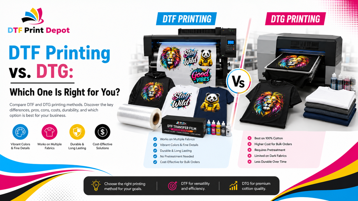 DTF Printing vs. DTG: Which One Is Right for You