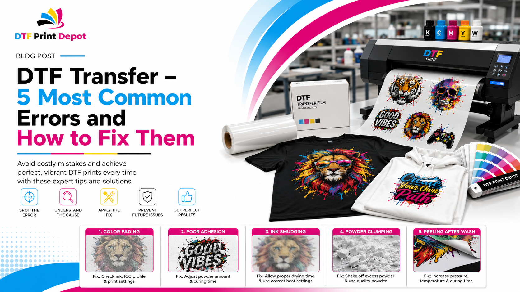 DTF Transfer – 5 Most Common Errors and How to Fix Them