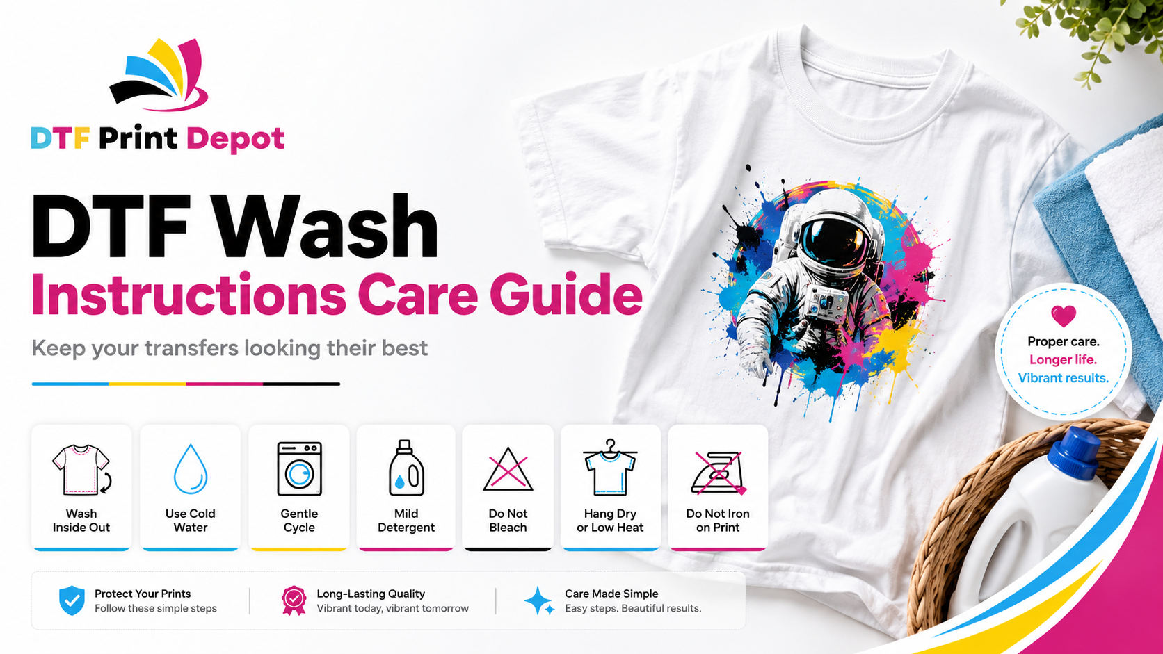 DTF Wash Instructions Care Guide