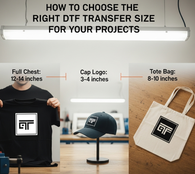 DTF Transfers by Size: How to Choose the Right Size for Your Projects