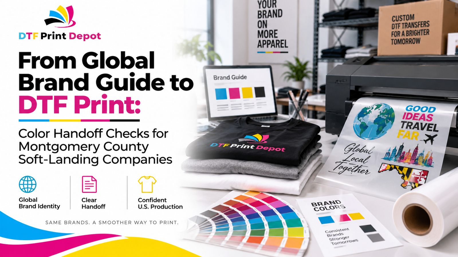 From Global Brand Guide to DTF Print: Color Handoff Checks for Montgomery County Soft-Landing Companies