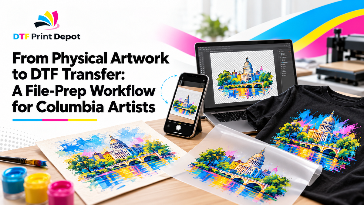 From Physical Artwork to DTF Transfer: A File-Prep Workflow for Columbia Artists
