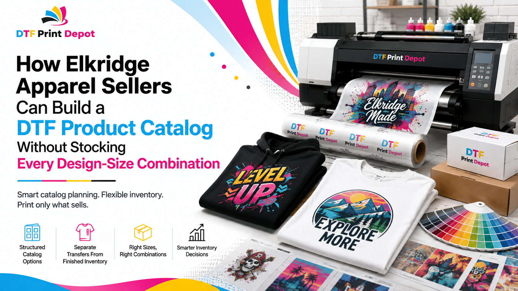 How Elkridge Apparel Sellers Can Build a DTF Product Catalog Without Stocking Every Design-Size Combination