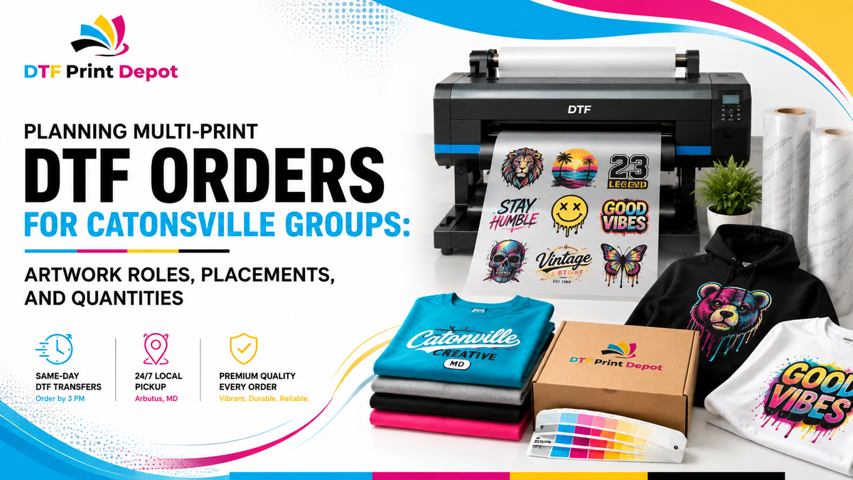 Planning Multi-Print DTF Orders for Catonsville Groups: Artwork Roles, Placements, and Quantities