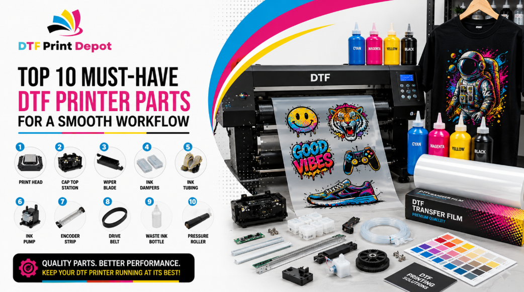 Top 10 Must-Have DTF Printer Parts for a Smooth Workflow
