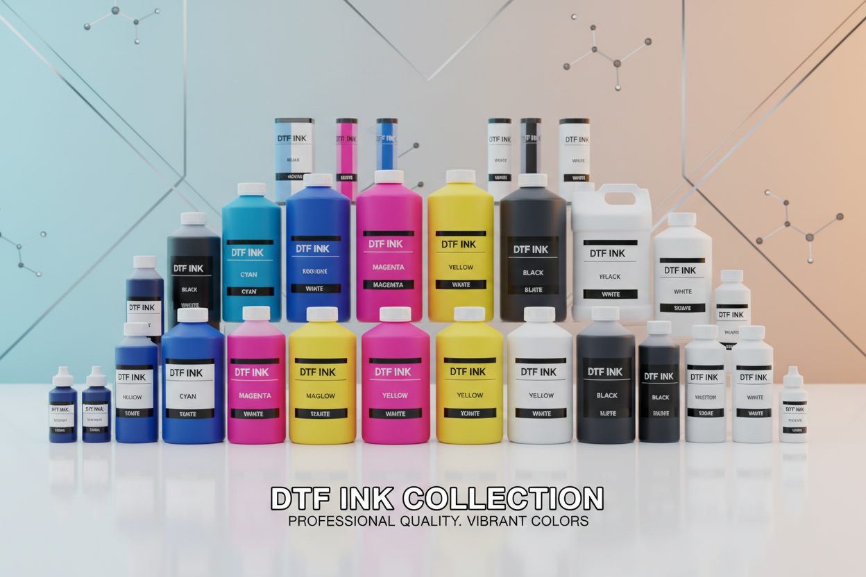 Discover our specially formulated DTF Ink collection engineered to deliver unmatched color vibrancy and maximum wash durability for all your custom apparel projects.