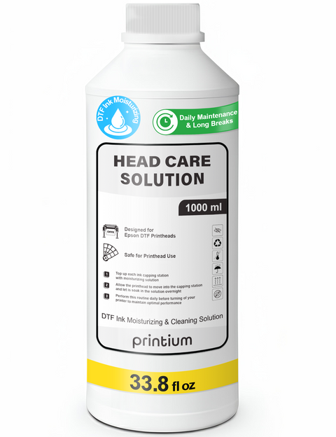 1 Liter DTF Head Care Solution for printer maintenance - Premium cleaning liquid to prevent clogging and extend printhead life