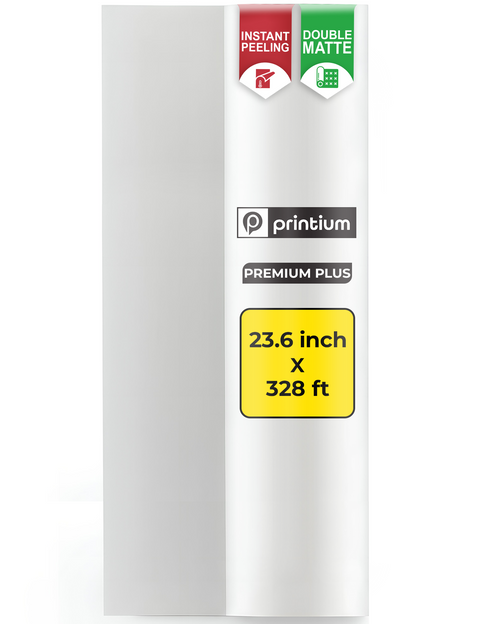 Premium Plus Instant Peel DTF Film roll - 23.6 inch x 325 feet high-capacity transfer film for professional printing.