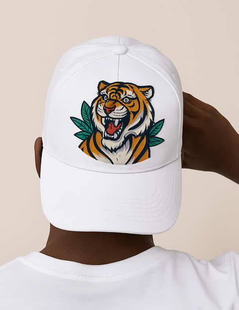 Professional DTF transfers for hats showcasing custom headwear excellence – Featuring high-detail, durable heat press designs on various cap styles with vibrant colors and precision branding for 2026 apparel trends.