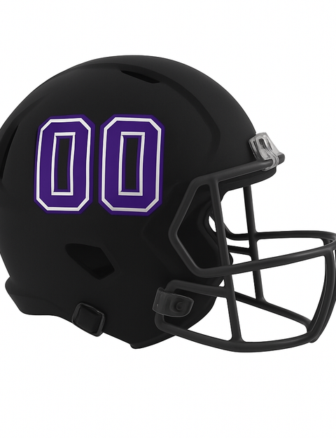 Professional football helmet decal with high-durability print – Premium sports branding for 2026.