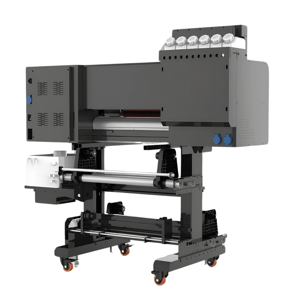 Professional P604U UV DTF machine - Featuring integrated white ink circulation and UV-LED curing for long-lasting prints.