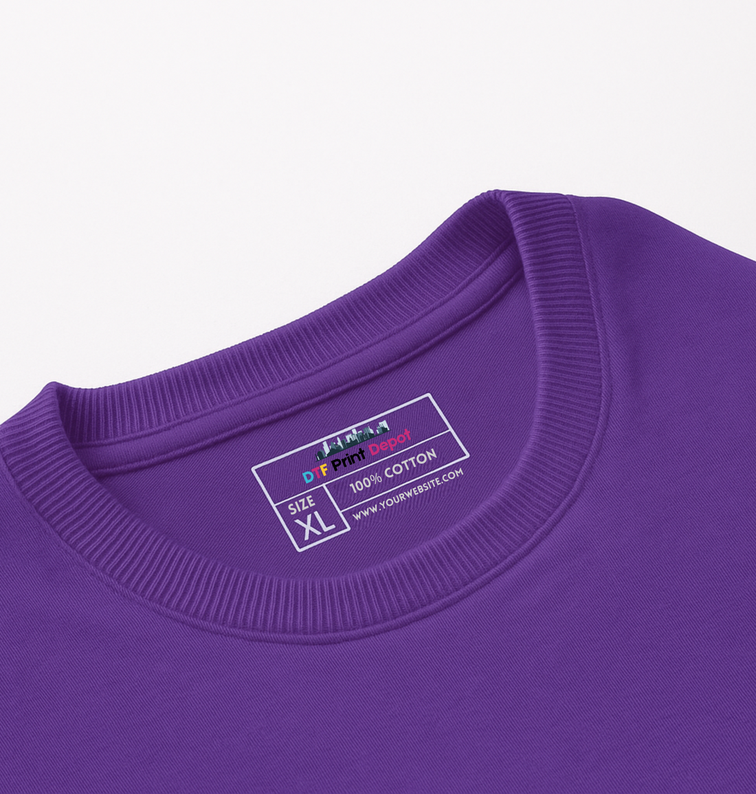 DTF Gang Sheet Builder - Vibrant color custom tagless labels for t-shirts and apparel