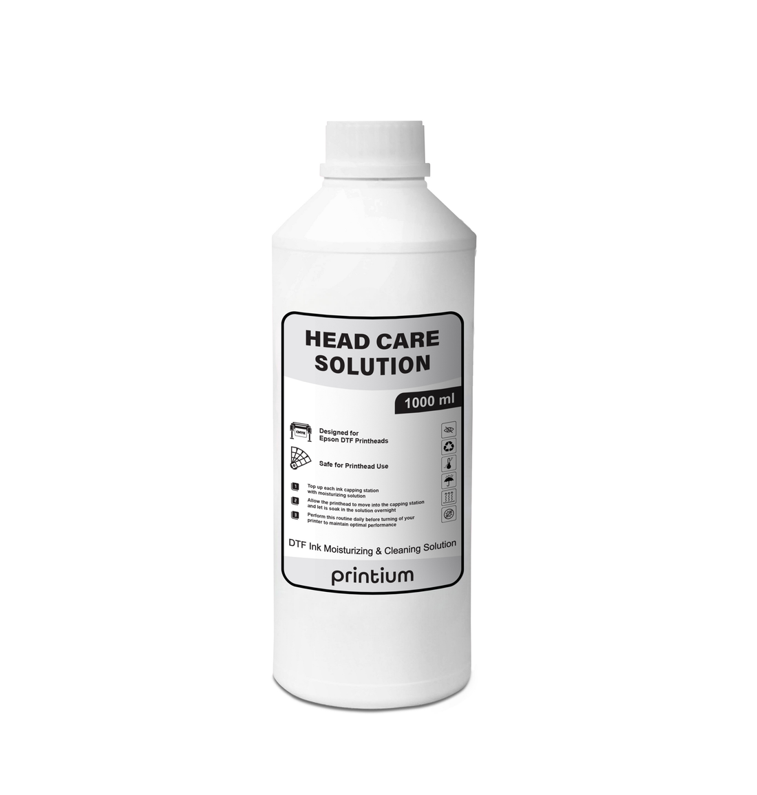 Professional DTF printhead cleaning solution - 1000 ml bottle of maintenance liquid for consistent flow and vibrant color output