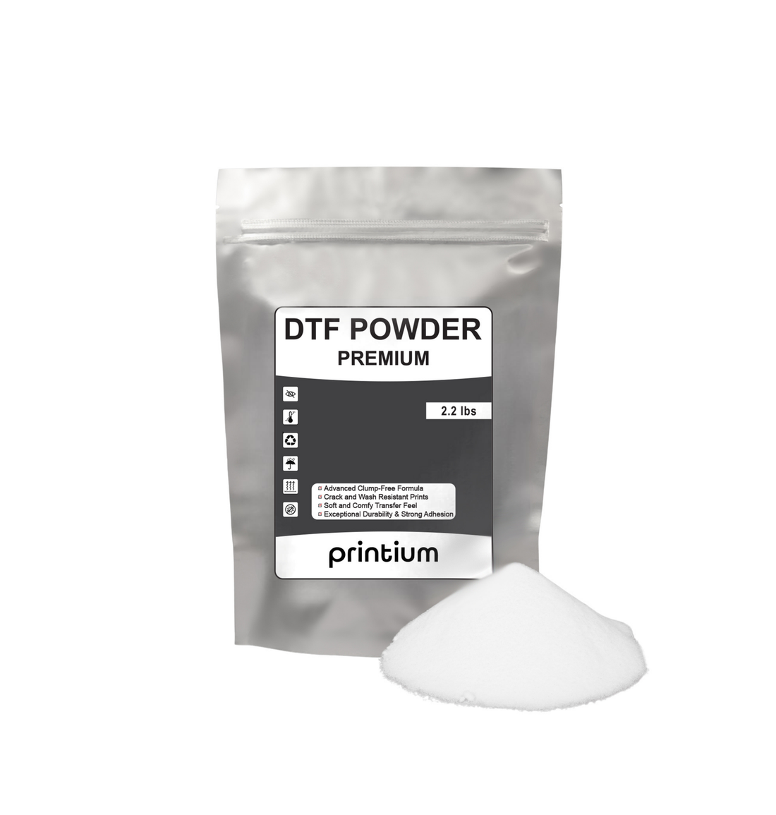 Professional DTF TPU Powder (1 kg) - Ensures vibrant colors and excellent wash fastness for high-quality heat transfer printing.