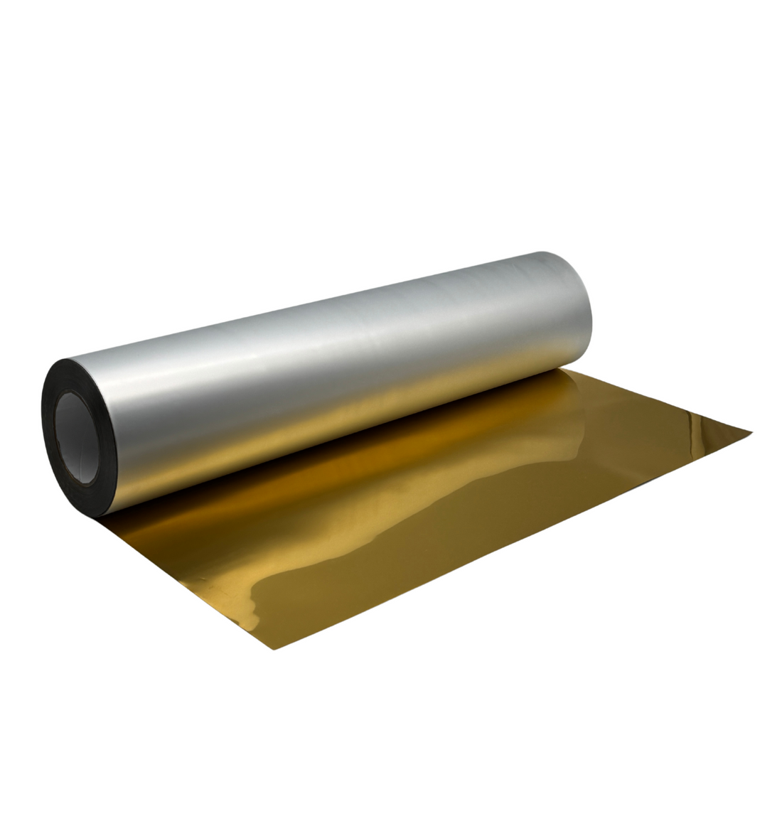 Premium Gold DTF Film roll for luxury metallic prints - High-quality gold foil transfer with vibrant colors and a brilliant shine.