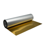 Premium Gold DTF Film roll for luxury metallic prints - High-quality gold foil transfer with vibrant colors and a brilliant shine.