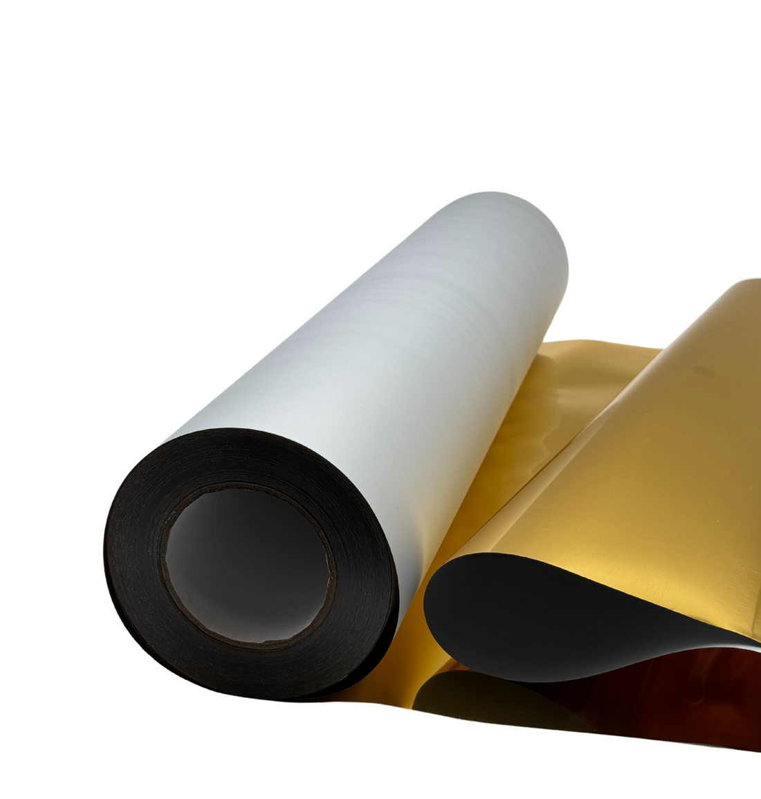 Reflective Gold Foil DTF Film - 23.6 inch x 328 feet roll for creating vivid color metallic designs on custom apparel