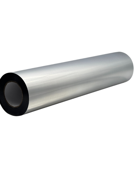 Premium Silver DTF Film roll for brilliant metallic prints - High-quality silver foil transfer film with vibrant colors and reflective finish.